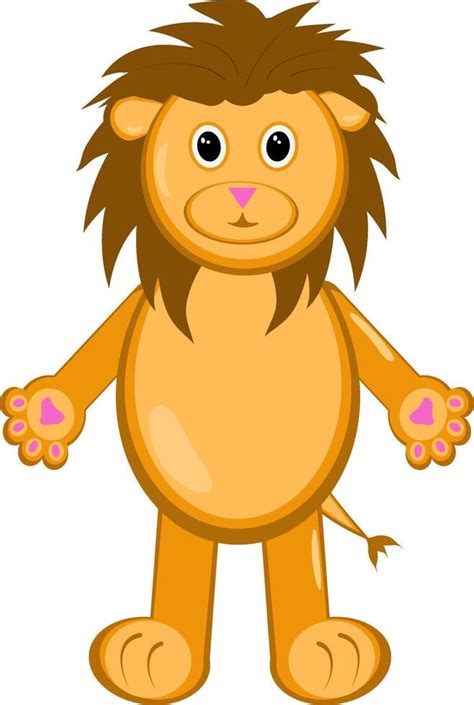 Funny friendly greeting lion for kids and children, African humorous ...