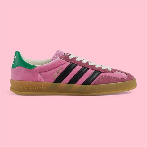 adidas x Gucci women's Gazelle sneaker in pink velvet | GUCCI® US