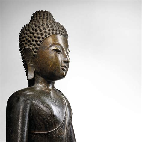 Statue De Bouddha Shakyamuni En Bronze Thailande Xviieme Siecle