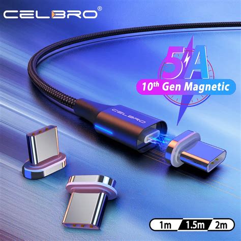 Cable magnético Usb tipo C 5A cargador de carga súper rápida Usbc