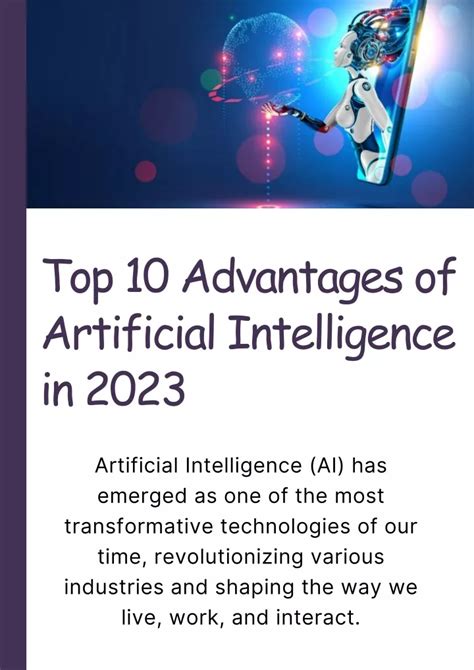 Ppt Top 10 Advantages Of Artificial Intelligence In 2023 Powerpoint