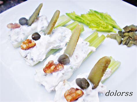 Blog de cuina de la dolorss Crudités de apio con queso