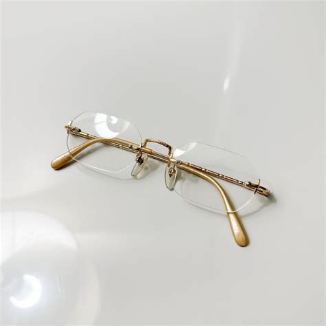 Vintage 90s Jean Paul Gaultier Gold Rimless Glasses Grailed