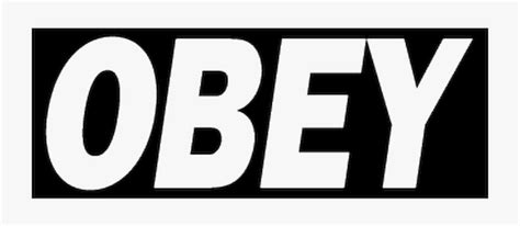 Obey Sticker Png - Obey Logo Black And White, Transparent Png - kindpng