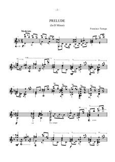 Seven Preludes by F Tárrega sheet music on MusicaNeo