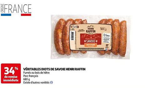 Promo Véritables Diots De Savoie Henri Raffin chez Auchan iCatalogue fr