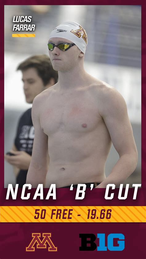 Minnesota Swimming Diving On Twitter 50 Free Lucas Farrar