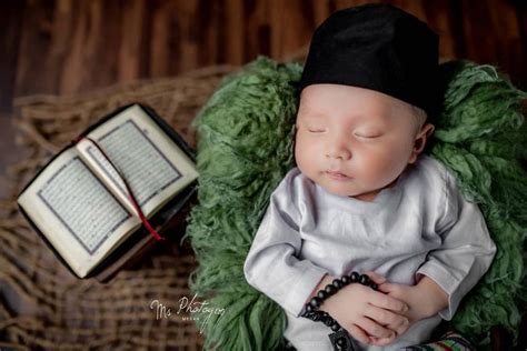 10 Inspirasi Photoshoot Bayi Dengan Tema Islami Newborn Photos Baby