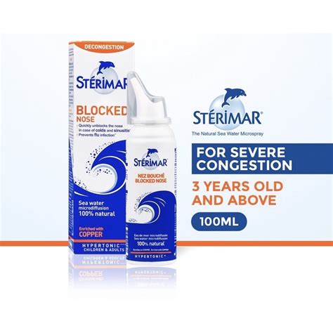 Sterimar Blocked Nose Hypertonic Sea Water 100mL Shopee Malaysia