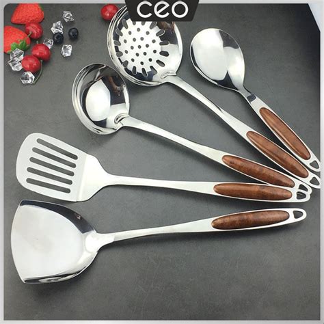 Jual Ceo Spatula Stainless Motif Kayu Kitchen Utensil Spatula Sutil