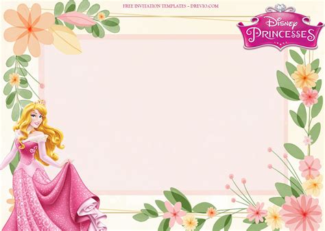 Sleeping Beauty Blossom Birthday Invitation Templates Type Three