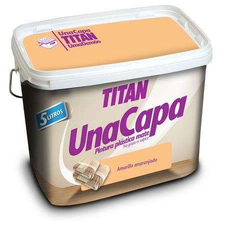 TITAN UNA CAPA AMARILLO ANARANJADO 4 L Comprar Online Brico Rondón