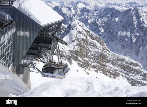 Mountain Cable Car Station Zugspitze Grainau Upper Bavaria Bavaria