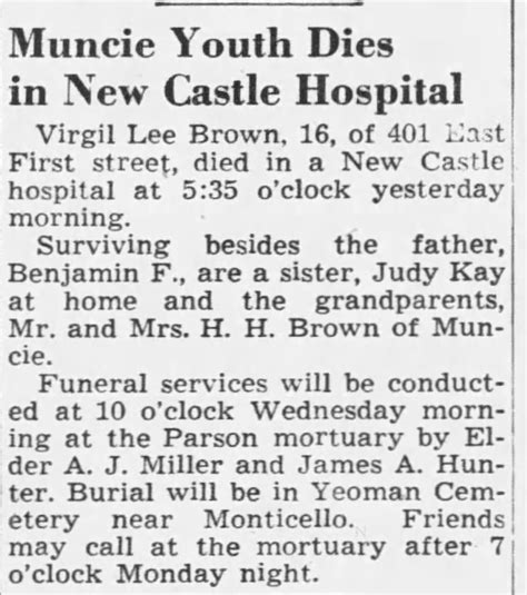 Obituary For Virgil Lee Brown ™