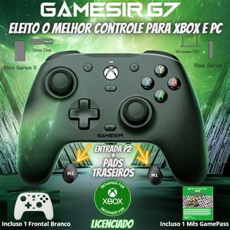 Controle Xbox PC GameSir G7 Original Fio E GamePass E Frontal