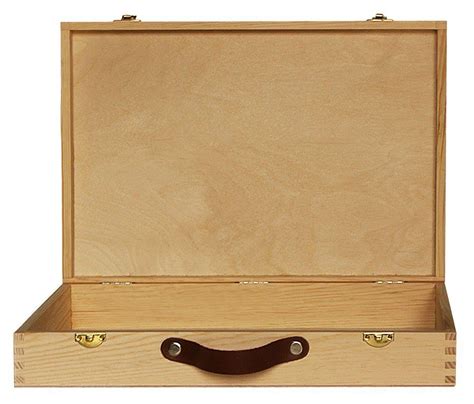 Homedecoart Unpainted Unfinished Wooden Carry Case With Handleartist