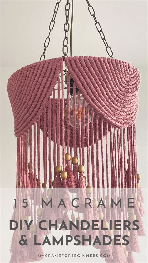 Macrame Chandelier Macrame Light Macrame Chandelier Lampshade