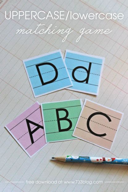 Uppercaselowercase Matching Game Printable Free