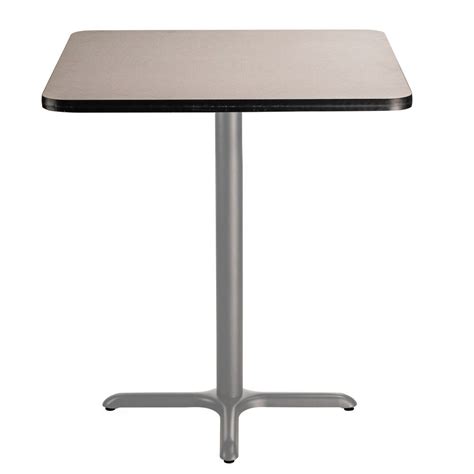 National Public Seating Nps Cafe Table Square X Base Height