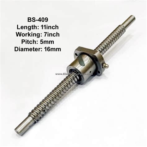 X Cnc Ball Screw With Nut Mm Pitch Inch Working And Inch Length