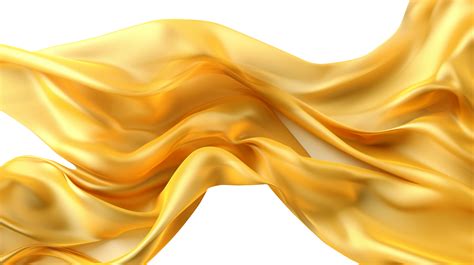 Golden Flying Fabric 3d Wave Cloth 24732921 PNG