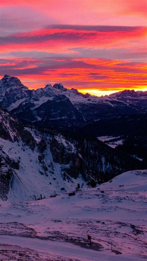 Snow Mountain Sunset Wallpapers Top Free Snow Mountain Sunset