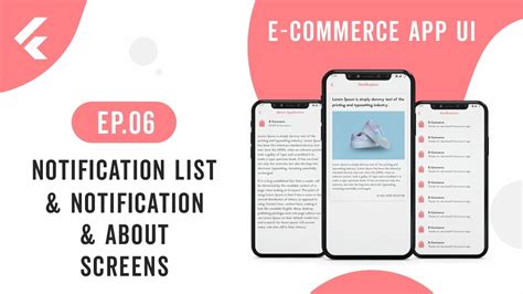 Flutter App UI E Commerce App EP 06 NotificationList Notification