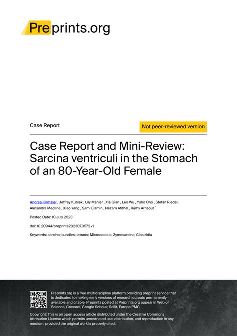 PDF Case Report And Mini Review Sarcina Ventriculi In The Stomach Of