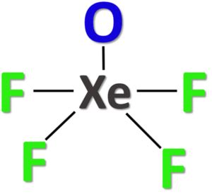 XeOF4 lewis structure, molecular geometry, bond angle, hybridization