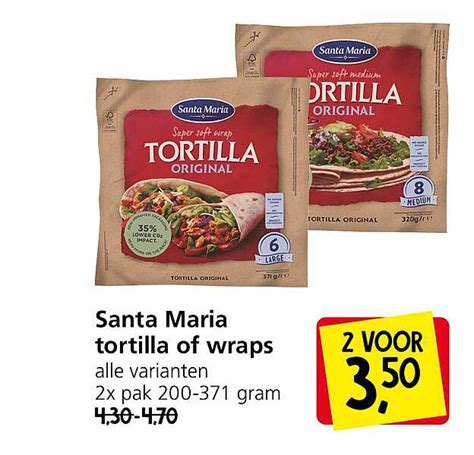 Santa Maria Tortilla Of Wraps Aanbieding Bij Jan Linders 1Folders Nl