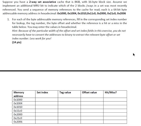Solved Suppose You Have A Way Set Associative Cache That Chegg