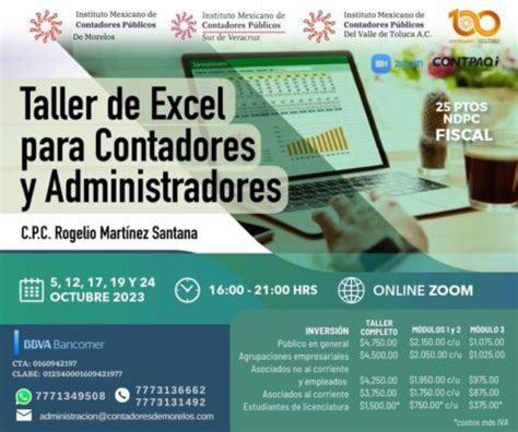 Taller De Excel Para Contadores Y Administradores Contadores