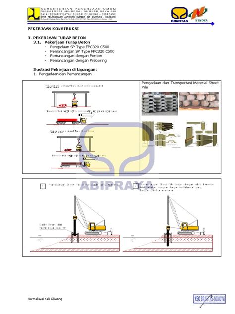 Metode Pelaksanaan Pekerjaan Sheet Pile Dan Galian Alur Sungai Ciliwung