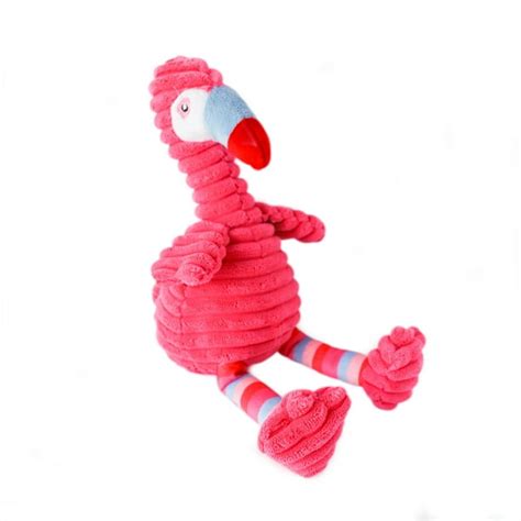 Packed Party Valentines Day Flamingo Dog Toy Plush 12 Squeaker