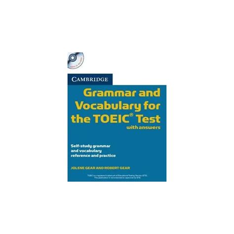 Cambridge Grammar Vocabulary Toeic Test With Answers Cd Cambridge