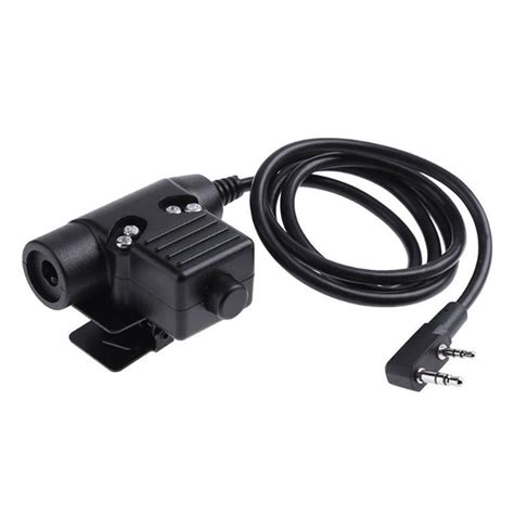 U Push To Talk Ptt Adapter For Baofeng Uv R Kenwood Walkie Talkie