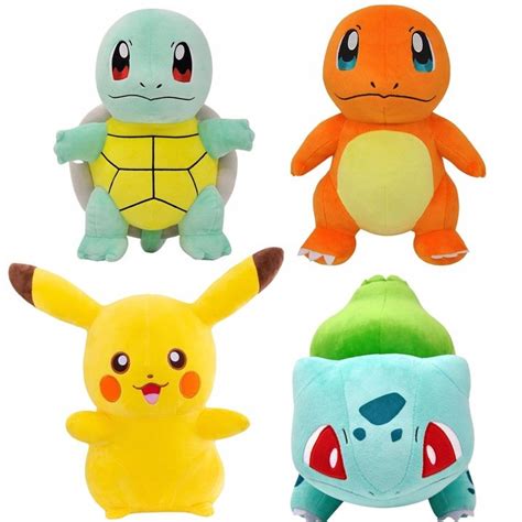 Zestaw Maskotek Cm Pokemon Pikachu Charizard Bulbasaur Squirtle