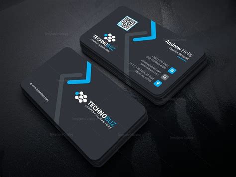 High Tech Company Business Card Template 000736 Template Catalog Business Cards Creative