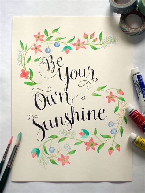 Watercolor Simple Calligraphy Quotes Calligraphy And Art