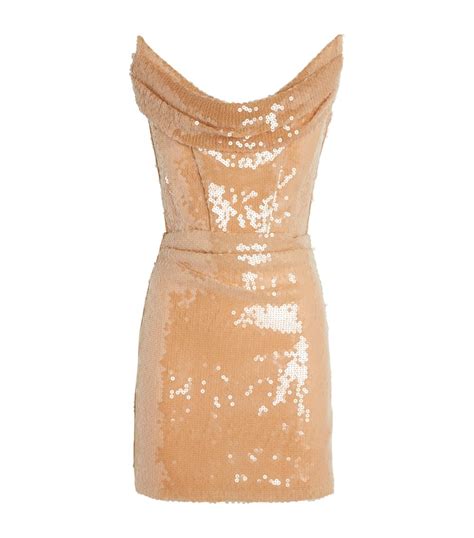 Womens Mach Mach Neutral Sequin Embellished Mini Dress Harrods Uk