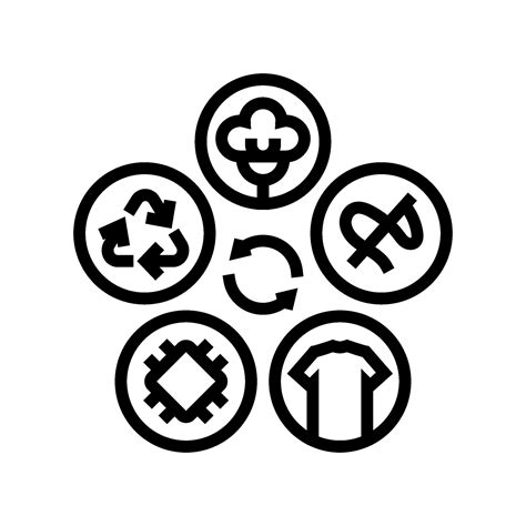 circular fashion sustainable line icon illustration 45646079 Vector Art at Vecteezy