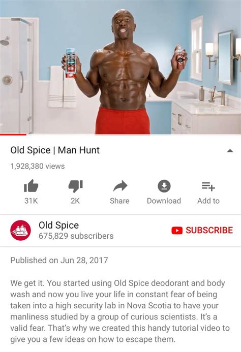 Old spice ads are the best. : r/CrewsCrew