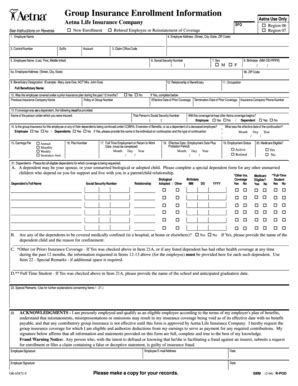 Fillable Online Group Insurance Enrollment Information Fax Email Print