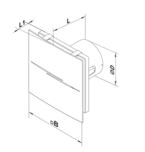 Design Badkamer Toilet Ventilator Blauberg Sileo Mm Met Timer