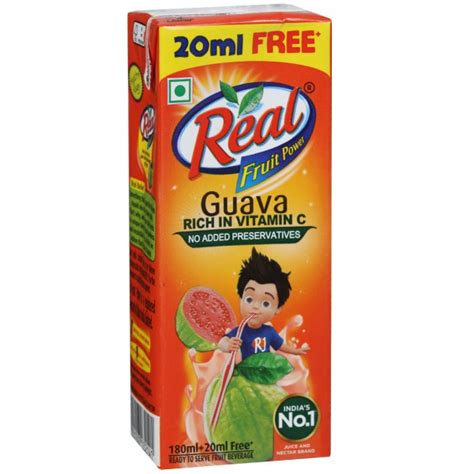 Buy Real Fruit Power Guava Juice Rich in Vitamin C (Free 20 ml) 180 ml ...