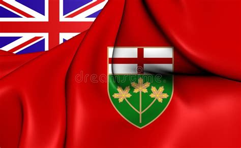 Flag of the Ontario, Canada. Stock Illustration - Illustration of arms ...