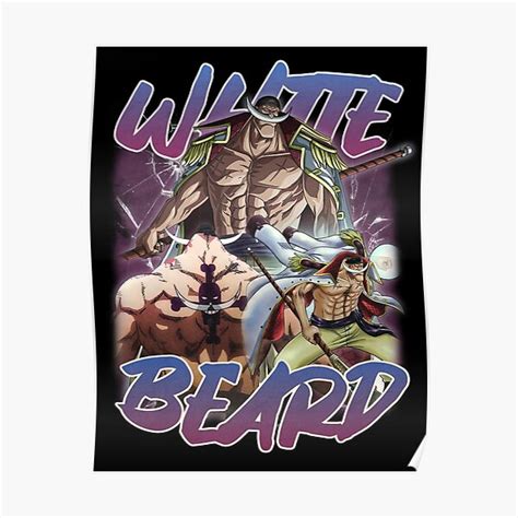 Whitebeard Vintage Bootleg Design V2 Poster For Sale By Ikaxii Redbubble