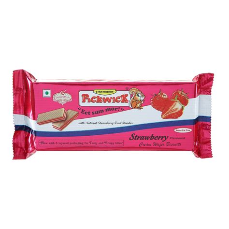 Pickwick Strawberry Wafer Biscuits G X Pack Of Pickwick