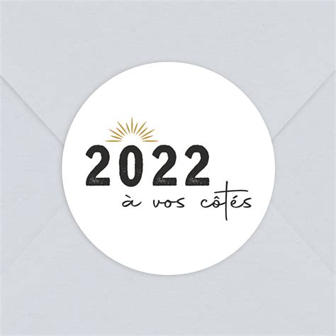 Stickers Voeux Personnalisable Une Ann E Vos C T S Popcarte