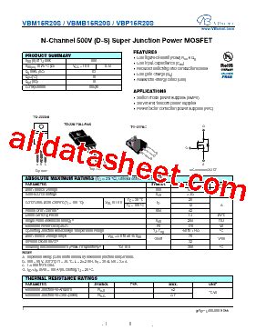 VBM15R20S Datasheet PDF VBsemi Electronics Co Ltd